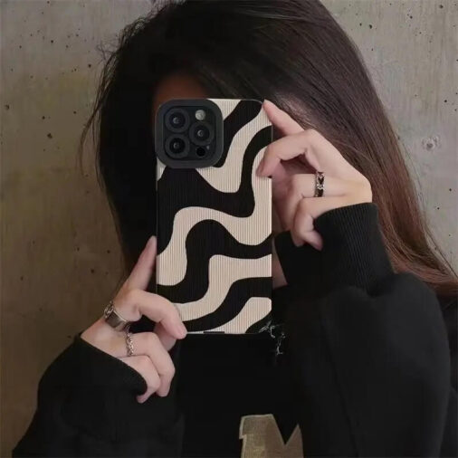 BLACK zebra stripe iPhone Soft cases