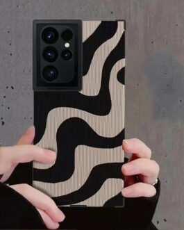 Zebra iPhone Samsung Black White Stripe Textured Soft Cases