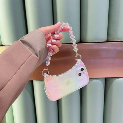 Stylish Laser Handbag iPhone Transparent Soft Case