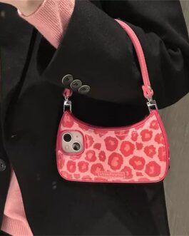 Pink Leopard Handbag Soft Cushion Silicone Case