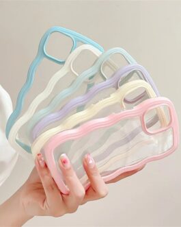 Wavy Edge Transparent Candy Border iPhone Cases