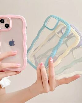 Wavy Edge Transparent Candy Border iPhone Cases
