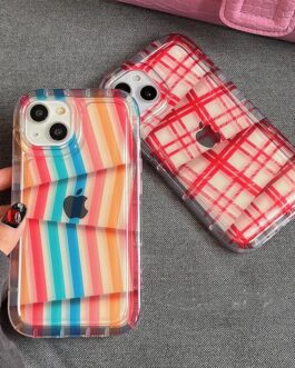 Cute Rainbow Lines iPhone Transparent Case