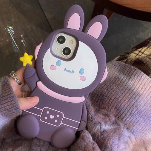Rabbit Astronaut iPhone Rubber Silicone Case