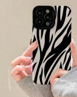 New Zebra Stripe iPhone Textured Silicone Case