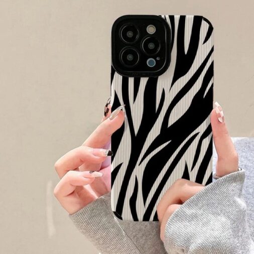 Zebra Stripe Textured iPhone Silicone Case
