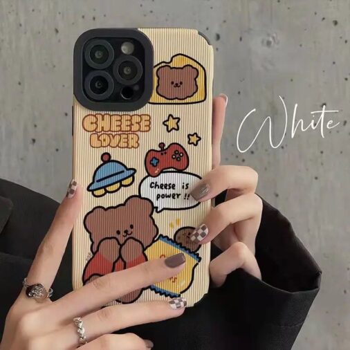Cute Cheese iPhone Textured Silicone Case