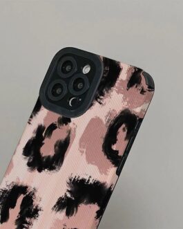 Brown Leopard iPhone Textured Silicone Cases