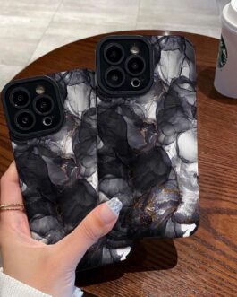 B/W Marble iPhone Textured Silicone Cases