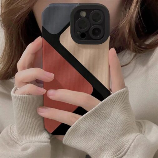 Classy Geometric iPhone Textured Silicone Case