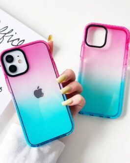 Blue Pink Shaded iPhone Impact Soft Case