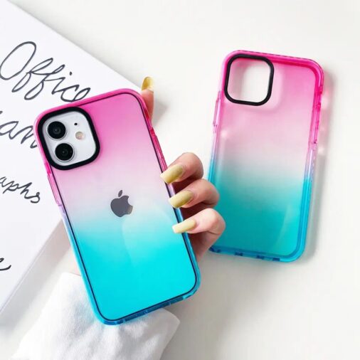 Blue Pink Shaded iPhone Impact Soft Case Casetify