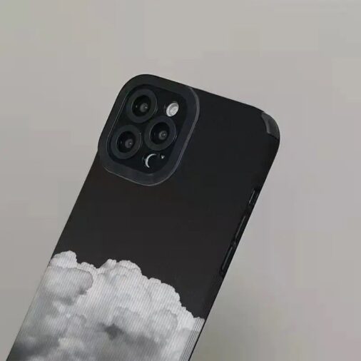 Black Clouds iPhone Textured Silicone Case
