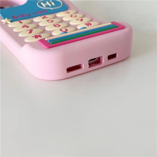 3D Pink Cellphone Silicone Rubber Case