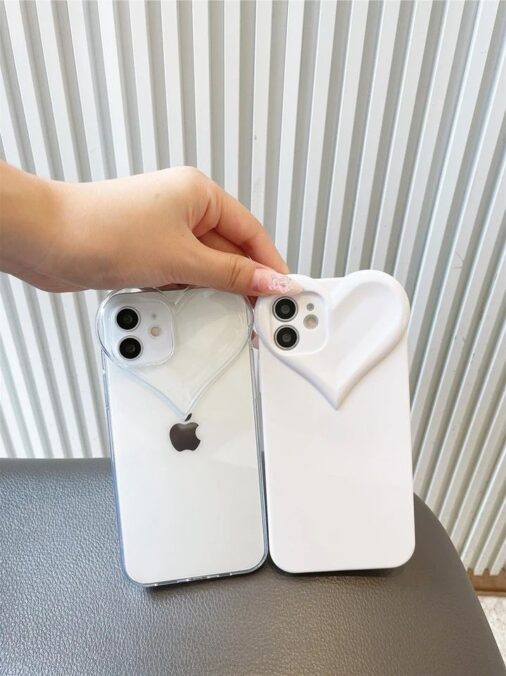 3D Cute Love Heart Shaped iPhone Soft Case