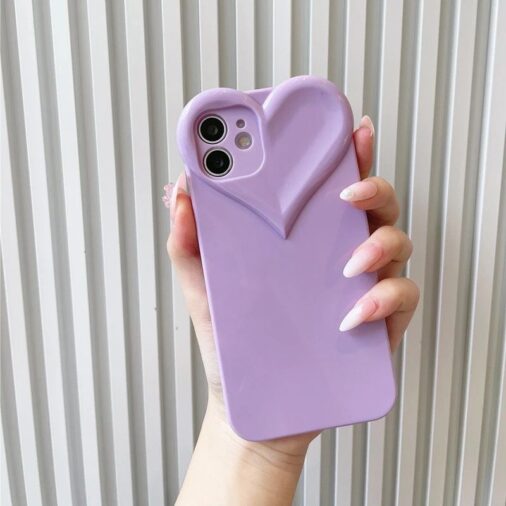 3D Cute Love Heart Shaped iPhone Soft Case