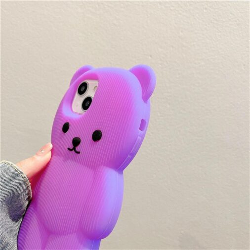 Cute 3D Candy Bear Silicone Rubber Case