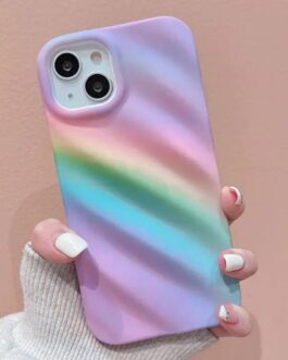 3D iPhone Ripple Rainbow Soft Silicone Case