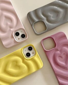 Purple Heart Textured iPhone Soft Case