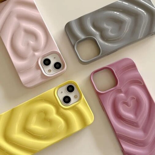 Purple Heart Textured iPhone Soft Case