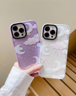 White Purple Cloud Impact iPhone Case