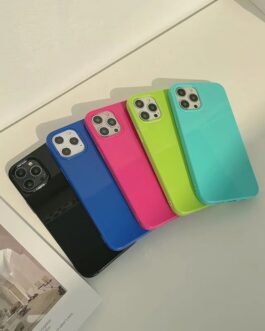 Neon Candy Colors Solid Glossy iPhone Soft Thin Case