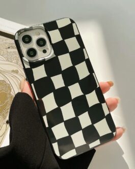 Luxury Lattice Retro Classic Chess Board iPhone Glossy Soft Case