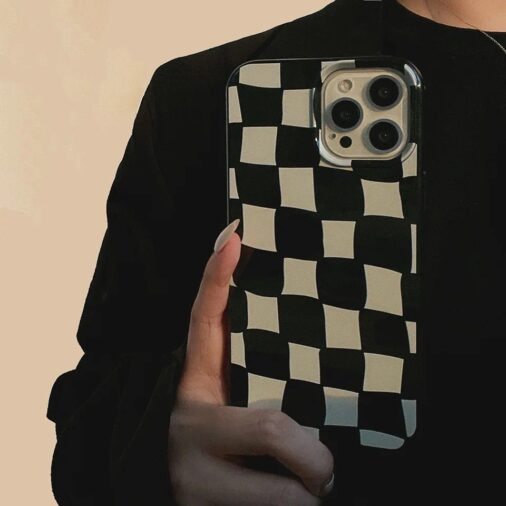 Luxury Lattice Retro Classic Chess Board iPhone Soft Case