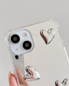 3D Love Hearts Mirror iPhone Case