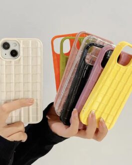 3D Glazed Tiles Candy Color Silicone iPhone Soft Case