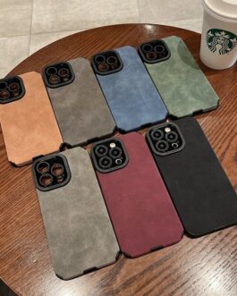 Luxury Leather Matte Soft Silicone iPhone Case With Custom Initial Letter