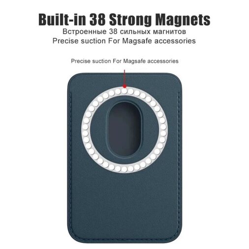 Magsafe Magnetic Luxury Leather Credit Card Holder Wallet Case