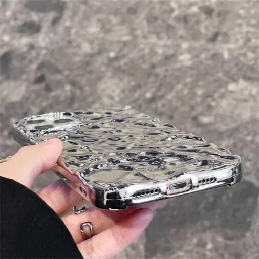 Luxury Silver Water Ripple iPhone Soft Case