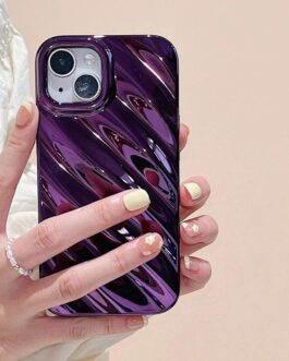 3D Glossy Texture iPhone Ripple Soft Silicone Case