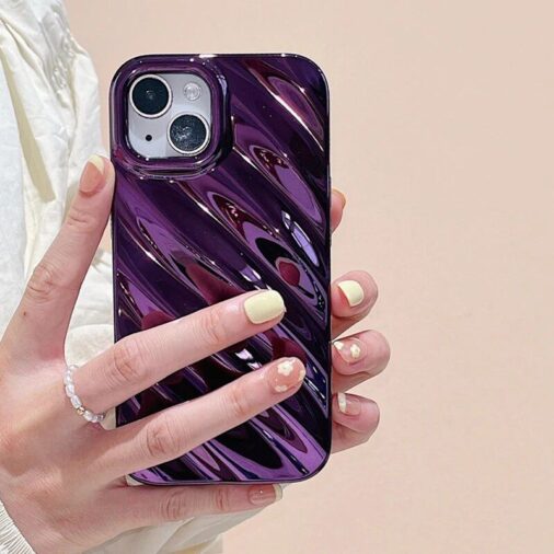 3D Glossy Texture iPhone Ripple Soft Silicone Case3D Glossy Texture iPhone Ripple Soft Silicone Case