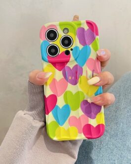 Colorful Love Heart iPhone Soft Silicone Case
