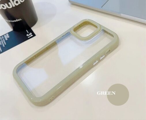 Clear Transparent Candy Color Bumper iPhone Hybrid Silicone Case
