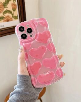 Pink Floral Wavy Border IPhone Soft Silicone Case