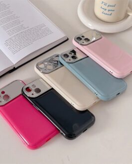 Light Pink Camera Lens Protection Silicone Case For iPhone 14