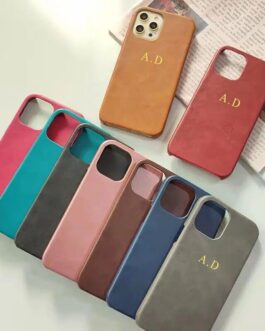 New Luxury Leather Initial Soft iPhone Case