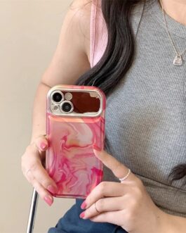 Pink Marble Abstract iPhone Soft Silicone Case