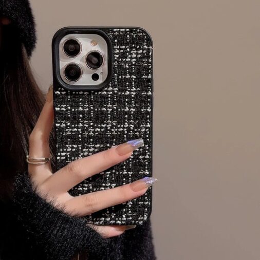 Woven Warm Grid iPhone Bumper Soft Silicone Case