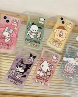 Candy Hello Kitty Kuromi Melody Cartoon Characters iPhone Soft Case