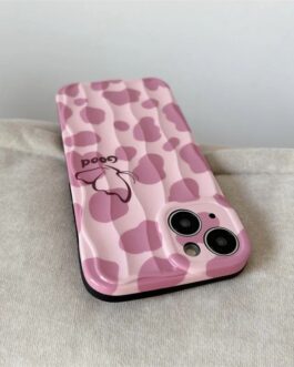 Pink Good Leopard Textured iPhone Soft Silicone Case